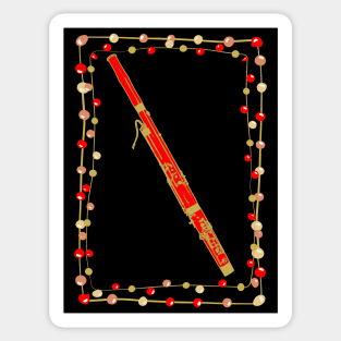 Christmas Bassoon Sticker